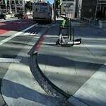 Curb & Sidewalk Issues at Clementina St & 4th St