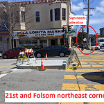Parking & Traffic Sign Repair at Folsom St & 21st St