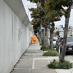 Blocked Pedestrian Walkway at 509–527 Brannan St, San Francisco 94107