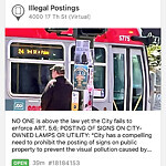Illegal Postings at 4000 17th St