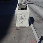 Graffiti at 301 Van Ness Ave