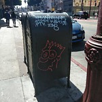 Graffiti at Intersection Of 18th St & Mission St