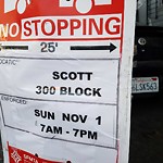Illegal Postings at 357 Scott St