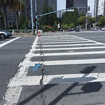 Pothole & Street Issues at Intersection Of The Embarcadero & Washington St