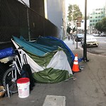 Encampment at Intersection Of 1st St & Clementina St