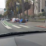 Encampment at Intersection Of The Embarcadero & Washington St