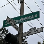 Parking & Traffic Sign Repair at 30th Ave & Fulton St Outer Richmond Sf