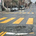 Pothole & Street Issues at Intersection Of California St & Steiner St