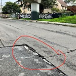 Pothole & Street Issues at Intersection Of Alemany Blvd & Crystal St