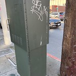 Graffiti at Intersection Of California St & Maple St
