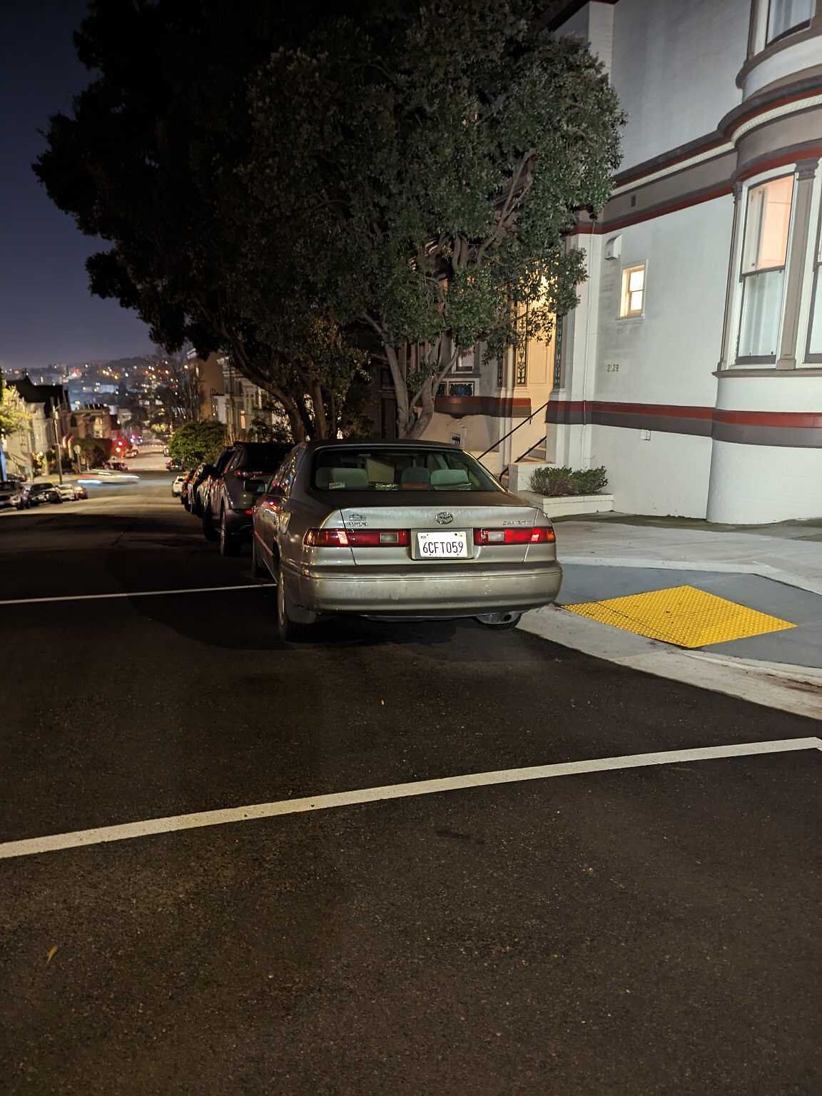 Photo of car in the street with license plate 6CFT059 in California