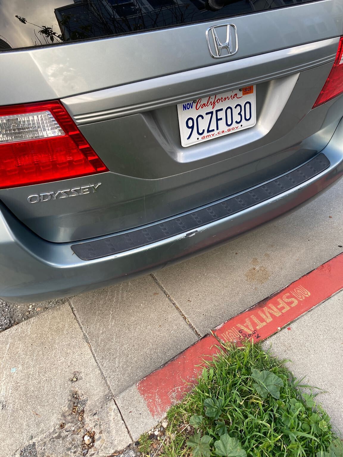 Photo of car in the street with license plate 9CZF030 in California