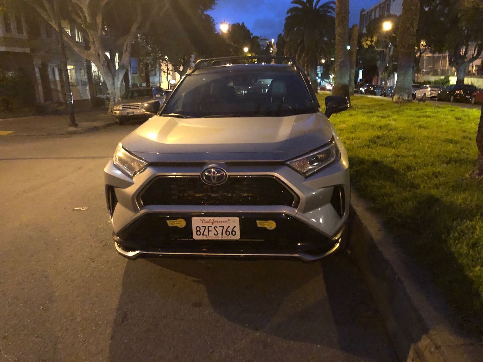Photo of car in the street with license plate 8ZFS766 in California